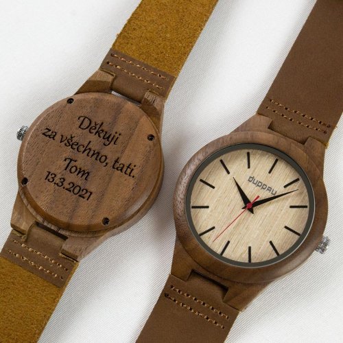 Drevené hodinky - Duppau Eiko
